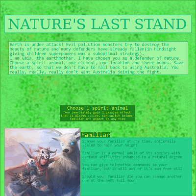Image For Post Nature's Last Stand CYOA from /tg/