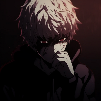 Image For Post | Kaneki with his mask, featuring a stark contrast between light and dark elements. aesthetic anime characters pfp - [anime characters pfp Top Rankings](https://hero.page/pfp/anime-characters-pfp-top-rankings)