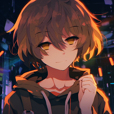 Image For Post | Anime boy with a neon glow, featuring vibrant colors. pfp anime with aesthetic feel - [Aesthetic PFP Anime Collection](https://hero.page/pfp/aesthetic-pfp-anime-collection)