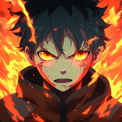 Image For Post | Action shot of a fiery anime character, dynamic pose and bold outline. top fire anime pfp - [Fire Anime PFP Space](https://hero.page/pfp/fire-anime-pfp-space)