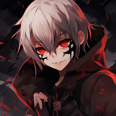Image For Post | Kaneki Ken with ghoul mask and eyepatch, stark black and red contrasts. halloween pfp anime styles - [Halloween Anime PFP Spotlight](https://hero.page/pfp/halloween-anime-pfp-spotlight)