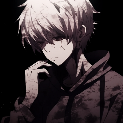 Image For Post | Close-up of Kaneki's profile featuring his ghoul mask, in a monochrome style. aesthetic anime characters pfp - [anime characters pfp Top Rankings](https://hero.page/pfp/anime-characters-pfp-top-rankings)