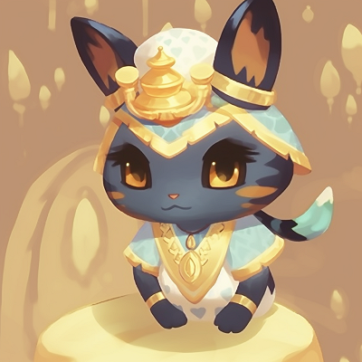Image For Post | Ankha captured in her traditional outfit, detailed embroidery and golden accents. cat-themed animal crossing pfp - [animal crossing pfp art](https://hero.page/pfp/animal-crossing-pfp-art)