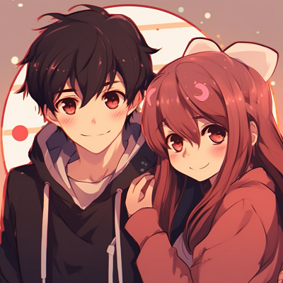 Image For Post | Anime couple holding hands, soft shading and youthful character designs. unforgettable looking: cute matching anime pfp for engaged couples - [Boosted Selection of Matching Anime PFP for Couples](https://hero.page/pfp/boosted-selection-of-matching-anime-pfp-for-couples)