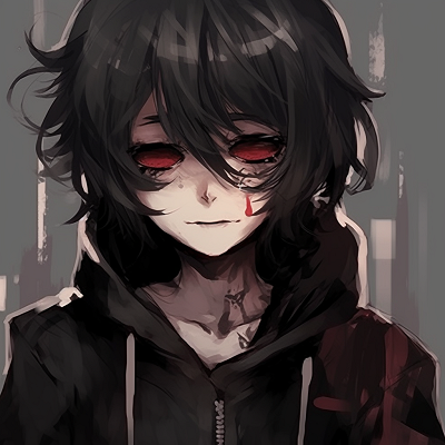 Image For Post | Emo anime girl with dark eyes, bold heavy outlines and deep eye shadows. emo anime pfp characters - [emo anime pfp Collection](https://hero.page/pfp/emo-anime-pfp-collection)