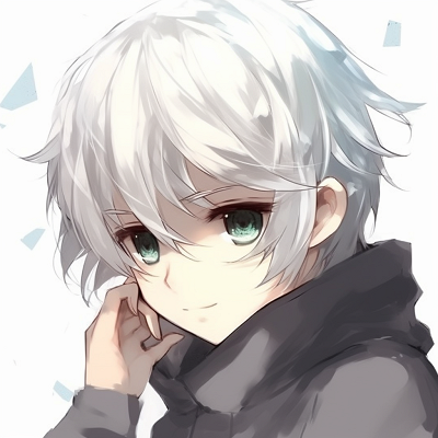 Image For Post | Anime boy with white hair looking off screen, simple lines and cool hues. white hair anime pfp boy - [White Anime PFP](https://hero.page/pfp/white-anime-pfp)