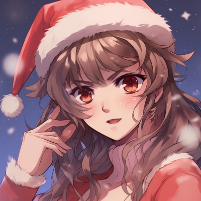 Image For Post | Identical anime twins with festive accessories, dynamic poses and quaint details. adorable anime christmas pfp - [christmas anime pfp](https://hero.page/pfp/christmas-anime-pfp)