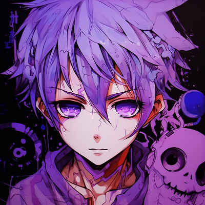 Image For Post | Anime character capturing attention with lavender-colored hair, stark contrasts and fine details. eye-catching purple anime boys - [Expert Purple Anime PFP](https://hero.page/pfp/expert-purple-anime-pfp)