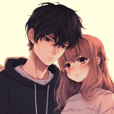 Image For Post | Anime couple in casual wear, sketch-like outlining and soft colors. artistic couple anime pfp - [Couple Anime PFP Themes](https://hero.page/pfp/couple-anime-pfp-themes)