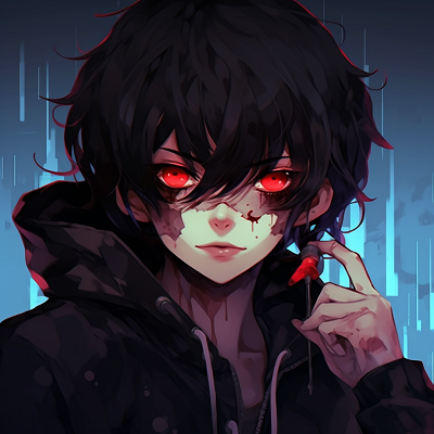 Image For Post | Close-up of an emo anime boy with focused detailing on facial features, showing off bold lines and intense colors. emo pfp anime boys display - [Emo Pfp Anime Gallery](https://hero.page/pfp/emo-pfp-anime-gallery)