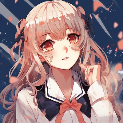 Image For Post | Vibrantly dressed anime schoolgirl, traditional sailor outfit with bright colors and soft shading. girl anime fascinating pfp - [cute animated pfp](https://hero.page/pfp/cute-animated-pfp)