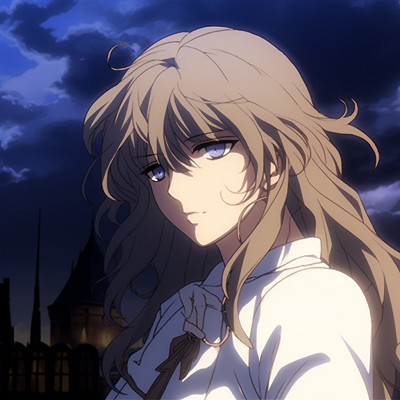 Image For Post | Violet Evergarden enigmatically looking into the distance, with striking contrast between the background and her pale skin and hair. aesthetic animated pfp suggestions - [Best Animated PFP Online](https://hero.page/pfp/best-animated-pfp-online)