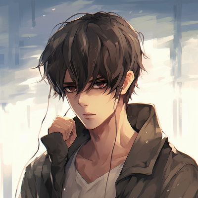 Image For Post | Eren Jaeger from Attack on Titan, muted colors and intense expression. modern anime male pfp pfp for discord. - [Anime Male PFP Collections](https://hero.page/pfp/anime-male-pfp-collections)