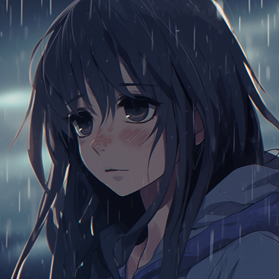 Image For Post | Single anime girl standing alone in the rain, gloomy background and wet hair. hd depressed anime girl pfp pfp for discord. - [depressed anime girl pfp](https://hero.page/pfp/depressed-anime-girl-pfp)