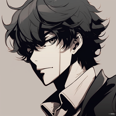 Image For Post | Profile view of Spike Spiegel, sleek linework and retro elements. classic anime male pfp pfp for discord. - [Anime Male PFP Collections](https://hero.page/pfp/anime-male-pfp-collections)