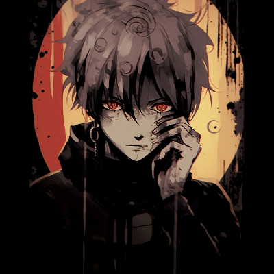 Image For Post | Naruto character with grunge effect, heavy shadows and bold lines. exceptional anime grunge pfp for guys - [Superior Anime Grunge Pfp](https://hero.page/pfp/superior-anime-grunge-pfp)