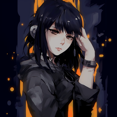 Image For Post | Grunge illustration of Hinata in warm, earthy tones with her eyes glowing light lavender. perfect anime grunge pfp for girls pfp for discord. - [Superior Anime Grunge Pfp](https://hero.page/pfp/superior-anime-grunge-pfp)