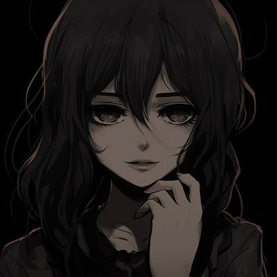 Image For Post | Profile picture of a female anime character, rich dark tones and shadowed facial features. anime pfp dark aesthetic for females pfp for discord. - [anime pfp dark aesthetic Collection](https://hero.page/pfp/anime-pfp-dark-aesthetic-collection)