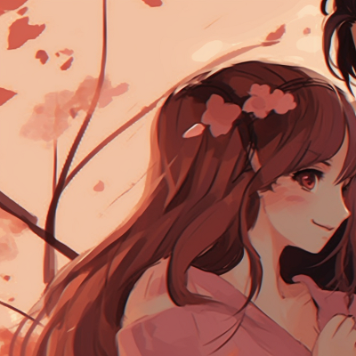 Image For Post | Two characters underneath a cherry blossom tree, warm colors and petals gently falling. stylish match pfp for couples pfp for discord. - [match pfp for couples, aesthetic matching pfp ideas](https://hero.page/pfp/match-pfp-for-couples-aesthetic-matching-pfp-ideas)