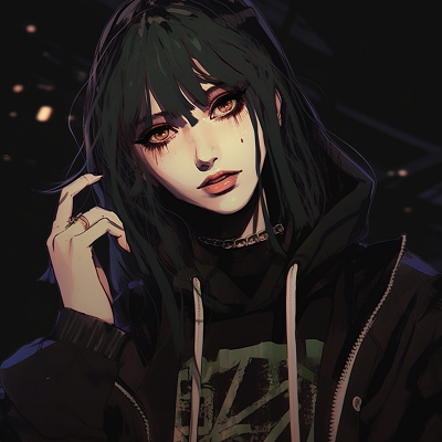 Image For Post | An anime character presented in punkish grunge style, dominant dark colors and grungy patterns. innovation in grunge aesthetic pfp pfp for discord. - [All about grunge aesthetic pfp](https://hero.page/pfp/all-about-grunge-aesthetic-pfp)