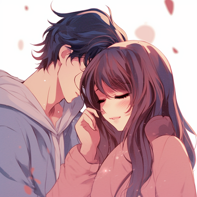Image For Post | Anime couple looking at each other deeply, dynamic poses and saturated colors. emotive couple anime matching pfp pfp for discord. - [Couple Anime Matching PFP Inspiration](https://hero.page/pfp/couple-anime-matching-pfp-inspiration)