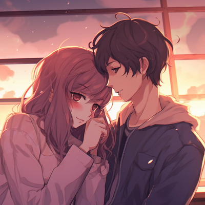 Image For Post | A couple showcasing their connection in twilight, with emphasis on cool tones and moody atmosphere. romantic couple anime matching pfp pfp for discord. - [Couple Anime Matching PFP Inspiration](https://hero.page/pfp/couple-anime-matching-pfp-inspiration)