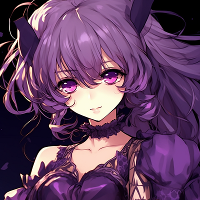 Image For Post | Shōjo style anime girl with purple accents, detailed frills and ribbons. purple anime character pfps pfp for discord. - [Anime Purple PFP Collection](https://hero.page/pfp/anime-purple-pfp-collection)