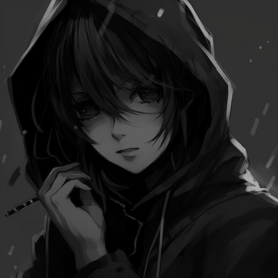 Image For Post | An anime character cloaked in black, with intense gaze and dark surroundings. elegant black pfp anime pfp for discord. - [Black PFP Anime Collections](https://hero.page/pfp/black-pfp-anime-collections)