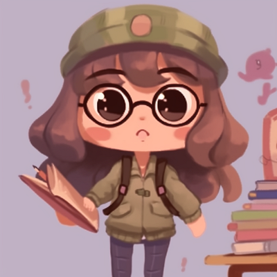 Image For Post | A cute chibi student in pastel hues, simplistic aesthetic. aesthetic pfp for school pfp for discord. - [PFP for School Profiles](https://hero.page/pfp/pfp-for-school-profiles)