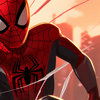 Image For Post | Spiderman and Gwen, interlocking gazes with comic style exaggeration, vivid city background. spiderman and gwen matching pfp pfp for discord. - [matching spiderman pfp, aesthetic matching pfp ideas](https://hero.page/pfp/matching-spiderman-pfp-aesthetic-matching-pfp-ideas)