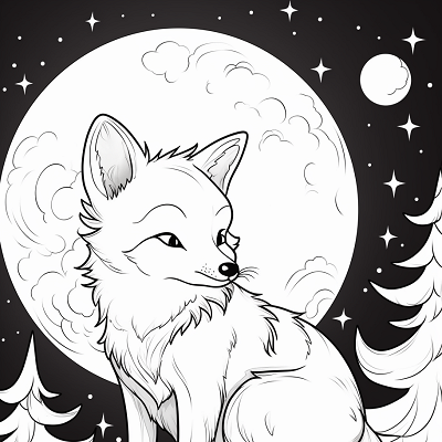 Image For Post Moonlit Fox Marvel - Printable Coloring Page
