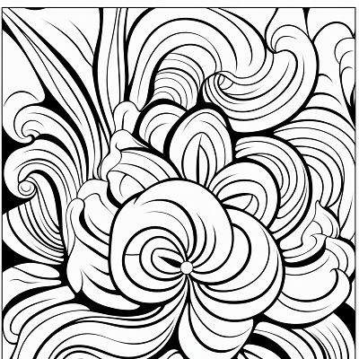 Image For Post Abstract Swirls Galore - Printable Coloring Page