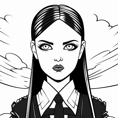 Image For Post Silly Wednesday Addams Illustration - Wallpaper