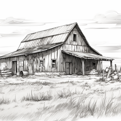Image For Post Pencil Rendered Rustic Structure - Wallpaper