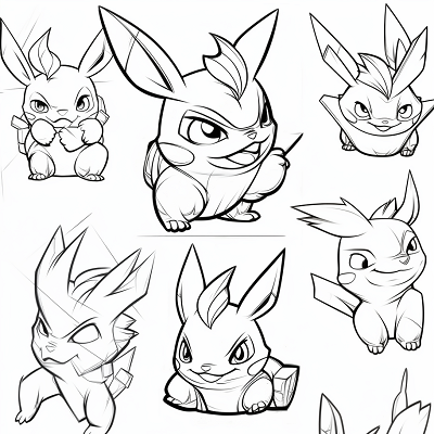Image For Post | Pikachu in different environments; focus on contours and fundamentals shapes. printable coloring page, black and white, free download - [All Pokemon Drawing Coloring Pages, Kids Fun, Adult Relaxation](https://hero.page/coloring/all-pokemon-drawing-coloring-pages-kids-fun-adult-relaxation)
