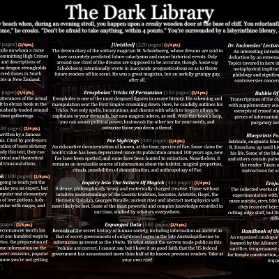 Image For Post Dark Library CYOA from /tg/