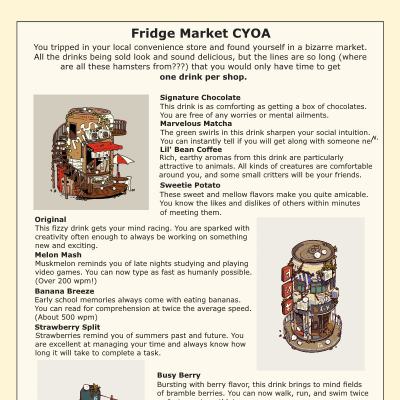 Image For Post Fridge Market CYOA by Femdo