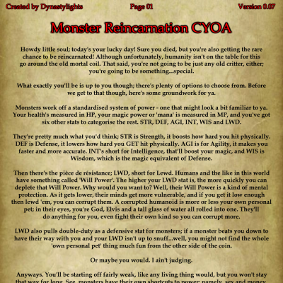 Image For Post Dynastylights Monster Reincarnation CYOA v0.07 (Fan-Made Graphical Update ver. 2)