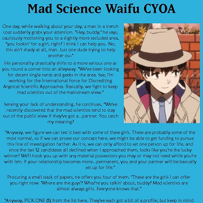 Image For Post Mad Science Waifu CYOA from /tg/