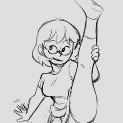 Image For Post | God I just REALLY like how flexible Jennifer is. I actually flipped the 
original drawing cuz I forgot that her Right leg doesn't bend as far as 
her left.