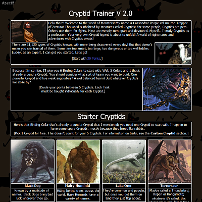 Cryptid Trainer V 2.0