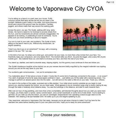 Image For Post Welcome to Vaporwave City CYOA by LicksMackenzie