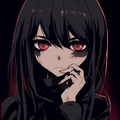 Image For Post | Akame in Battle stance, dynamic composition and high attention to detailed weaponry. edgy anime pfp female characters - [Edgy Anime PFP Collection](https://hero.page/pfp/edgy-anime-pfp-collection)