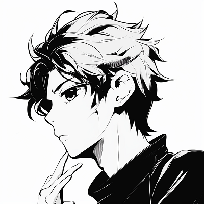 Image For Post | Monochrome profile of a classic anime hero, distinct facial features and strong line art. classic black and white anime pfp - [Black and white anime pfp](https://hero.page/pfp/black-and-white-anime-pfp)