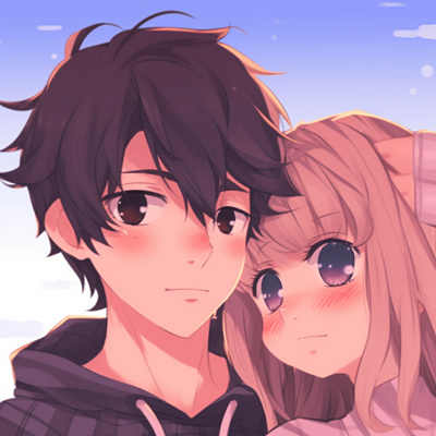 Image For Post | Mirrored image of an anime couple, highlighting symmetry and harmonizing colors. unique matching anime pfpHD, free download - [matching anime pfp](https://hero.page/pfp/matching-anime-pfp)