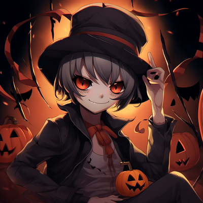 Image For Post | One Piece's Luffy in Halloween theme, dressed as a pumpkin-headed pirate with vivid orange and sharp dark outlines. halloween pfp anime themes - [Halloween Anime PFP Spotlight](https://hero.page/pfp/halloween-anime-pfp-spotlight)
