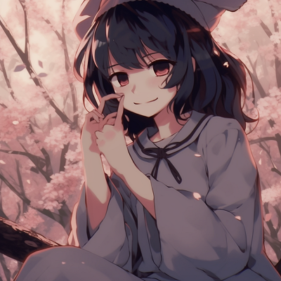 Image For Post | Scene of tranquility under a fully bloomed sakura tree, gentle color gradations and soft shading. gorgeous anime pfp aesthetic - [Aesthetic PFP Anime Collection](https://hero.page/pfp/aesthetic-pfp-anime-collection)