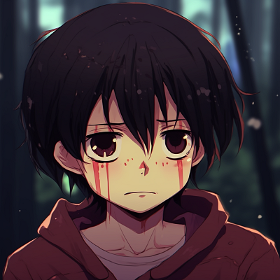 Image For Post | Luffy from One Piece, grief-stricken expression with darkened colors. most poignant anime sad pfps - [Anime Sad Pfp Central](https://hero.page/pfp/anime-sad-pfp-central)
