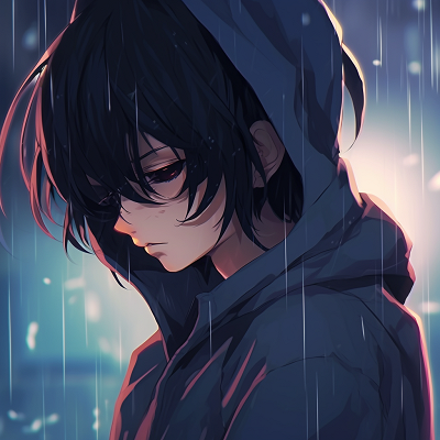 Image For Post | Close-up of anime boy with melancholic gaze, muted tones and deep shadows. emotive depressed pfp boys - [Depressed Anime PFP Collection](https://hero.page/pfp/depressed-anime-pfp-collection)