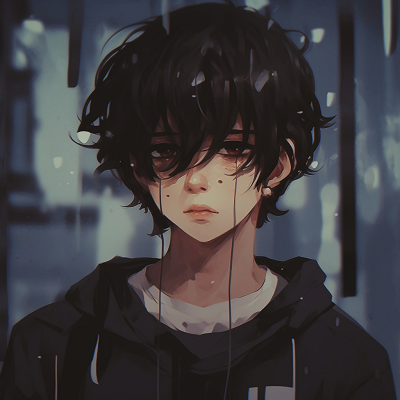 Image For Post | A portrait of a sad anime boy, delicate lines and soft hues. anime boy sad pfp - [Sad PFP Anime](https://hero.page/pfp/sad-pfp-anime)